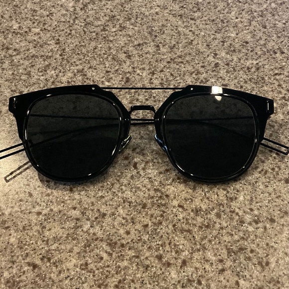 Dior | Accessories | Dior Composit Black Sunglasses | Poshmark